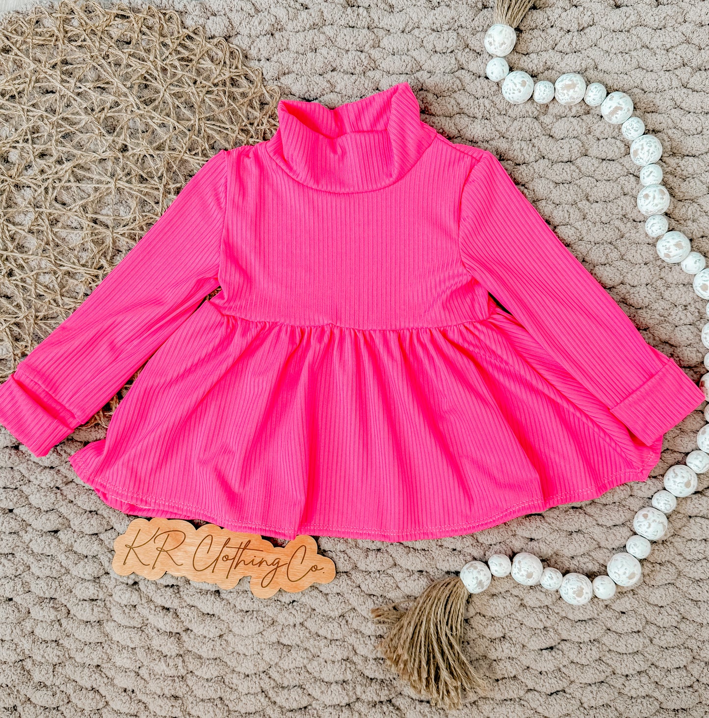 CUSTOMS - Mock Neck Peplum
